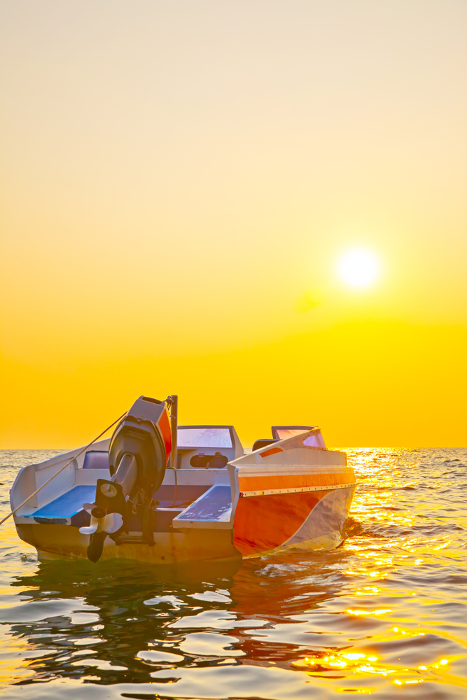 Fishing,Boat,In,The,Ionian,Sea,In,Lefkada,Greece